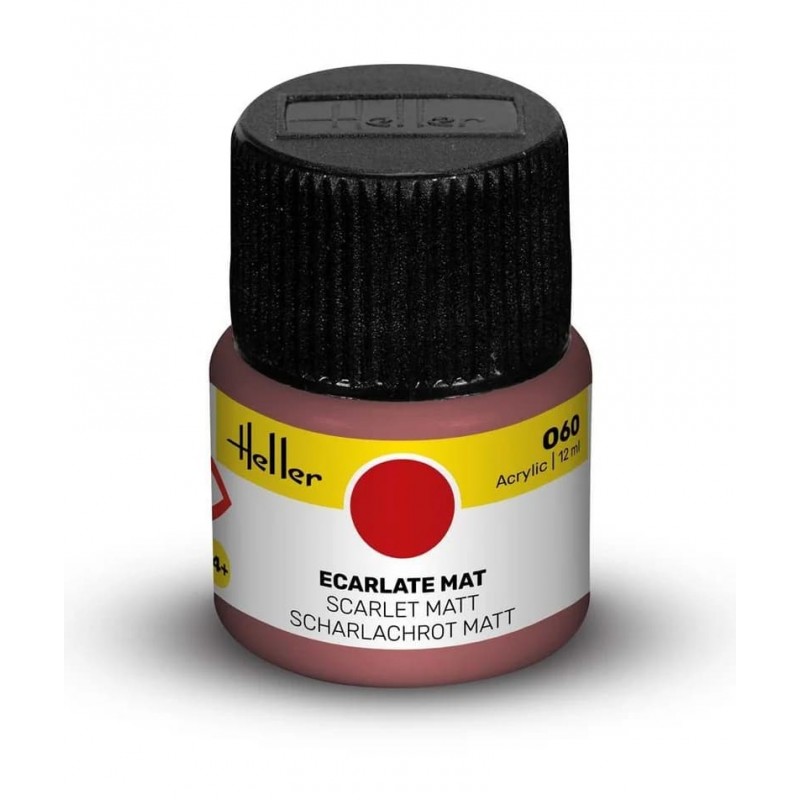 Peinture Acrylique Heller, Ref 060 Rouge Ecarlat Mat