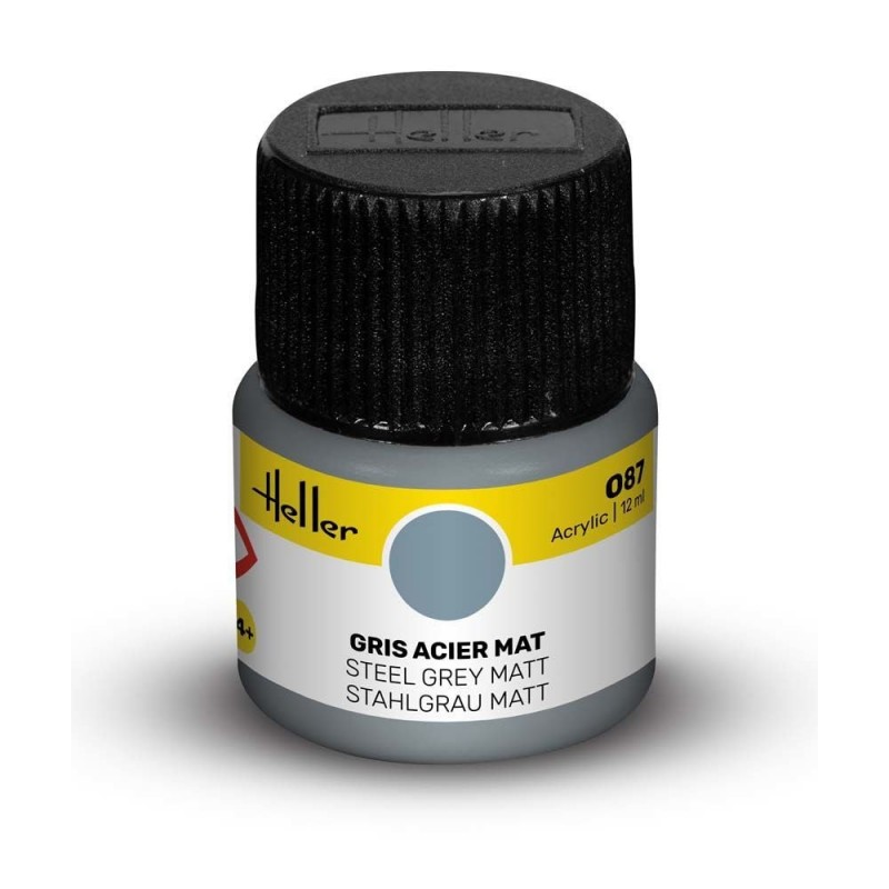 Peinture Acrylique Heller, Ref 087 Gris Acier Mat