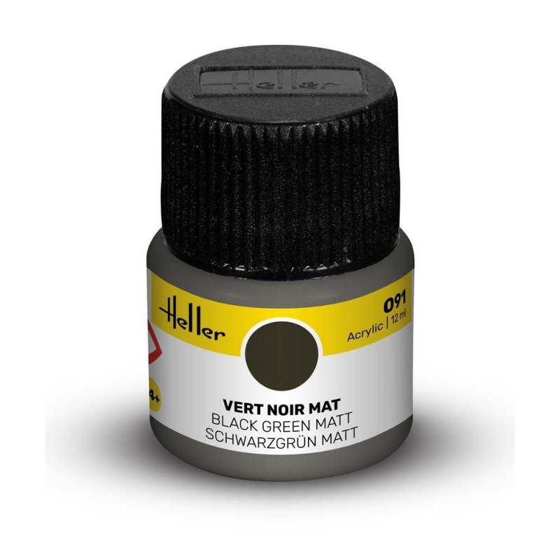 Peinture Acrylique Heller, Ref 091 Vert Noir Mat