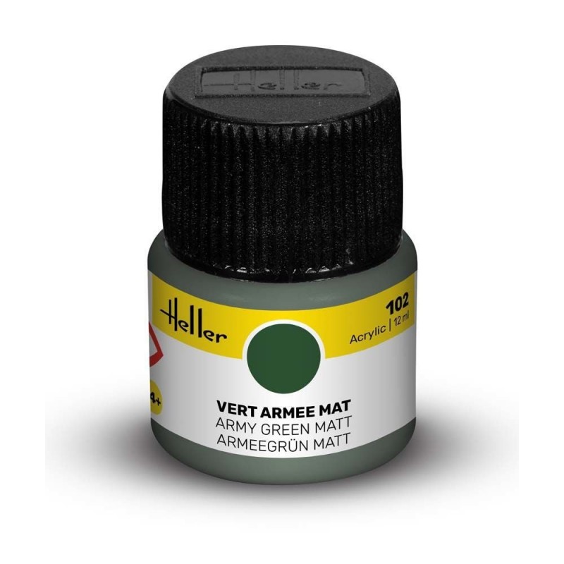 Peinture Acrylique Heller, Ref 102 Vert Armée Mat