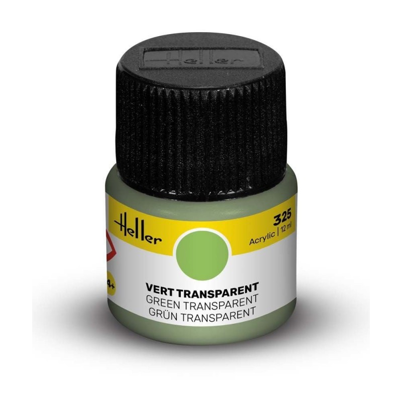 Peinture Acrylique Heller, Ref 325 Vert Transparent