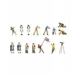Ensemble de 14 Figurines avec Accessoires en Métal pour HMS Endeavour ean 8437021128208