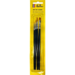 Lot de pinceaux Heller pour maquettisme et hobbies, 09901, EAN 3279510099010