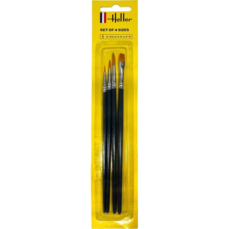 Lot de pinceaux Heller pour maquettisme et hobbies, 09901, EAN 3279510099010