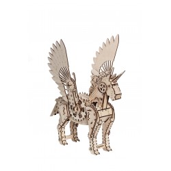 mr PlayWood Puzzle 3d steampunk en bois, La Licorne majestueuse. Puzzles 3d en bois